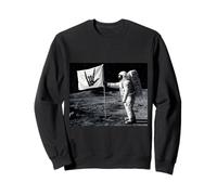 Astronaute Rock on Skeleton, Moon Landing Funny Rock'n Roll Sweatshirt