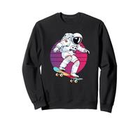Astronaute Skateboard Space Skater Design rétro Sweatshirt