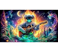 Astronaute Smoking on Moon Puzzle 1000 pièces en Papier recyclé - Activité Familiale & Cadeau Amusant Idée Cadeau Parfaite pour Adultes 38x26/1000pcs