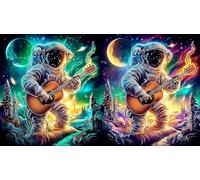 Astronaute Smoking on Moon Puzzle 1000 pièces - Papier recyclé Puzzle pour Adultes et Enfants DéFi éduchatiF 38x52/1000pcs