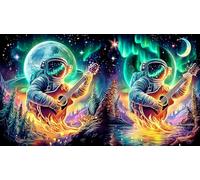 Astronaute Smoking on Moon Puzzle 1000 pièces pour Adultes et Enfants - Papier recyclé DéFi éduchatiF Cadeau 75x50/1000pcs