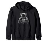 Astronaute Space Graphic Print Cool Motif Illustration Sweat à Capuche