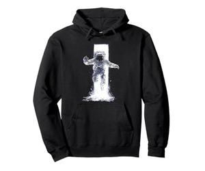 Astronaute Space Graphic Print Cool Motif Illustration Sweat à Capuche