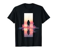 Astronaute Space Graphic Print Cool Motif Illustration T-Shirt