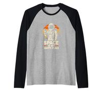 Astronaute Space Is My Happy Place Cool Kids Astronomy Manche Raglan