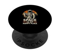 Astronaute Space Is My Happy Place Cool Kids Astronomy PopSockets PopGrip Adhésif