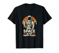 Astronaute Space Is My Happy Place Cool Kids Astronomy T-Shirt