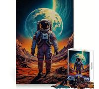 Astronaute sur Une planète Extraterrestre Puzzle de 1000 pièces pour Adolescents Assemblage Solide et Original Idée Cadeau Pensée Claire et détente (50x75cm)