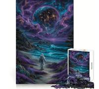 Astronaute sur Une Rive Extraterrestre Puzzle de 1000 pièces pour Adultes Stimule la cognition Apaisant Ludique Idée Cadeau de Noël (38x52cm)