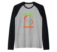 Astronaute Universal Dreamer Retro Mens Space Manche Raglan