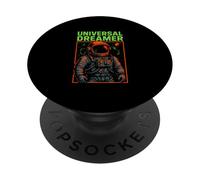 Astronaute Universal Dreamer Retro Mens Space PopSockets PopGrip Adhésif