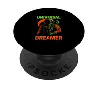 Astronaute Universal Dreamer Retro Mens Space PopSockets PopGrip Adhésif