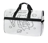 Astronaute Vaisseau Spatial Fusée Terre Noire Sac de Sport de Natation de Sport avec Compartiment À Chaussures Sacs de Sport À Bandoulière Sac À Main pour Voyage Femmes Filles
