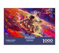 astronaute1000 Pièces Puzzles pour Adultes Et Enfants Jeux Éducatifs Surf dans l'espaceDifficile pour La Décoration Intérieure Idée De Cadeau Géniale70x50cm/1000pcs