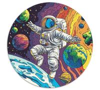 astronautee 1000 Pièce Jigsaw Puzzles Jeux Éduchatifs Créatif Puzzle Rond Défi Couleur pour Cadeaux De Voyage, Présent 1000pcs (67.5x67.5cm)
