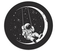 astronautee 1000 Pièce Jigsaw Puzzles Jeux Éduchatifs Soulageur De Stress Puzzle Rond Défi Couleur pour Cadeaux De Voyage, Présent 1000pcs (67.5x67.5cm)