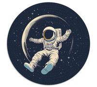 astronautee 1000 Pièce Jigsaw Puzzles Jeux Éduchatifs Soulageur De Stress Puzzle Rond Jeu De Défi Unique pour Adultes Et Enfants 1000pcs (67.5x67.5cm)
