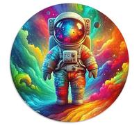 astronautee 1000 Pièces Puzzle Circulaire Arts créatifs Puzzles Classiques Puzzle Rond Créatif Difficile Impossiblepour Adultes Décoration pour Enfants Cadeau 1000pcs (67.5x67.5cm)