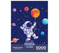 astronautee Dessin animé 1000 Pieces Puzzle pour Adulte Détente & Relaxation De l'art De La DécoRation Moderne Adultes Et Enfants Dès 14 Ans 38x26cm/1000pcs