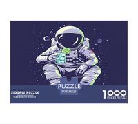 astronautee Papier Puzzle Jeu De Société Adulte Activités Familiales Stimulantes 1000 Pièces Spacefarer Casse-tête Qualité Premium pour Adultes 38x26cm/1000pcs