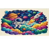 astronautee Puzzle 1000 Pieces Cadeau Unique Jeu éduchatif défi Jouet de qualité supérieure Peinture Art pour Adultes et Enfants à partir de 12 Ans 38x52cm/1000pcs