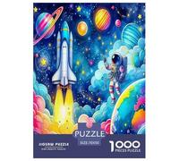 Astronautee Puzzles 1000 Pieces Cadeau Unique Jeu Éducatif Challenge Toy À De Qualité Supérieure Peinture Art pour Adultes Enfants 70x50cm/1000pcs
