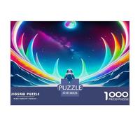 astronautee Puzzles 1000 Pièces Cadeau Unique Jeu Éducatif Challenge Toy À De Qualité Supérieure Peinture Art pour Adultes Enfants 38x26cm/1000pcs
