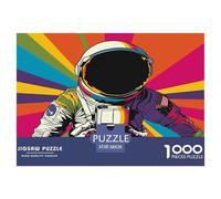 astronautee Puzzles Jeu De Puzzle Activités Familiales Stimulantes 1000 Pieces Spacefarer Puzzles Classiques Qualité Premium pour Adultes 38x26cm/1000pcs