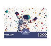 astronautee Puzzles Jeu De Puzzle Activités Familiales Stimulantes 1000 Pieces Spacefarer Puzzles Classiques Qualité Premium pour Adultes 38x26cm/1000pcs