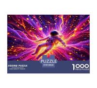 astronautee Puzzles Jeu De Société Adulte Activités Familiales Stimulantes 1000 Pièces Spaceman Casse-tête Qualité Premium pour Adultes 38x26cm/1000pcs