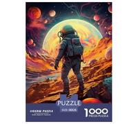 astronautee Spatial 1000 Pieces Animation Puzzle en Papier Matériaux Recyclés De l'art De La Décoration Moderne Adultes Et Enfants Dès 14 Ans 38x26cm/1000pcs