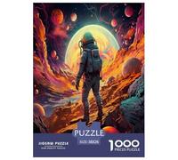 astronautee Spatial Puzzles 1000 Pieces Cadeau Unique Jeu Éduchatif Challenge Toy À De Qualité Supérieure Peinture Art pour Adultes Et Enfants 38x26cm/1000pcs