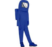 Astronautes Aventure Costume Jeu Vidéo Space Explorateur Casque Carnaval Fun Enfants Bleu, Taille : 110/116 Couleur : Bleu