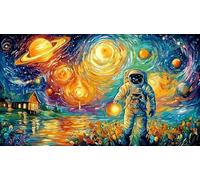 astronautes Exploring Space from an Open Book Puzzle 1000 pièces pour Enfants - Jeu Amusant & Stimulant pour Adultes et Famille 38x26/1000pcs
