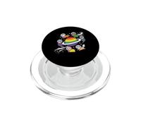 Astronautes Gay Space Rainbow Planet PopSockets PopGrip pour MagSafe
