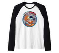 Astronautique Crew Astronaute Rétro Futurisme Espace Chat Humour Fu Manche Raglan