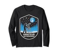 Astronome amateur rétro astronomie spatiale pour homme Manche Longue