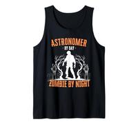 Astronome by Day Zombie by Night Funny Halloween Creepy Débardeur