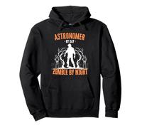Astronome by Day Zombie by Night Funny Halloween Creepy Sweat à Capuche