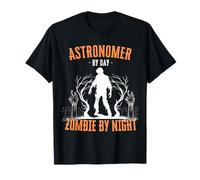 Astronome by Day Zombie by Night Funny Halloween Creepy T-Shirt