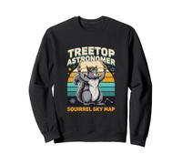 Astronome de la cime des Arbres - Motif écureuil - Carte Cosmique Sweatshirt