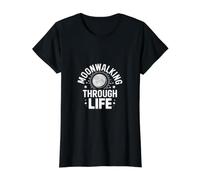 Astronome Moonwalking Astrologie Astronomie T-Shirt Graphique avec Valeur, Femme, Noir, S