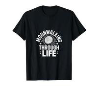 Astronome Moonwalking Astrologie Astronomie T-Shirt Graphique avec Valeur, Homme, Noir, S