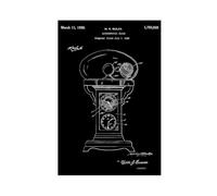 Astronomical_clock_1930_vintage_patent_black Impression sur toile pour la maison, l'école, le bureau, sans cadre, 61 x 91,4 cm