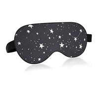 Astronomical Starry Stars Galaxy Space On Black Eye Masks Cover Blocks Light Sleep Mask Shade Cover Blindfold Relaxing Eyeshade Cover avec serre-tête réglable pour hommes femmes enfants