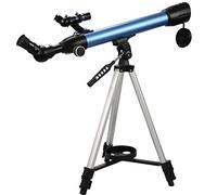 Astronomical Telescope 50MM Large-Aperture Refracting Telescope, 45° Zenith Mirror, Stargazing Telescope for Children and Beginners (Color : Blue) WOWCSXWC