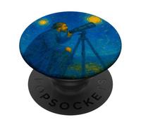 Astronomie Astronome Étoiles Space Van Gogh Starry Night Style PopSockets PopGrip Adhésif