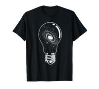 Astronomie Astronomie Universe in Lightbulb Outer Space Galaxie Astronaute T-Shirt Graphique avec Valeur, Homme, Noir, L