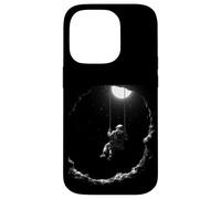 Astronomie céleste Lune Swing Astronaute Space Lover Art Coque pour iPhone 14 Pro