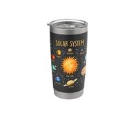 Astronomie du système solaire, galaxie, espace, planète, amoureux des garçons Gobelet isotherme en acier inoxydable double paroi